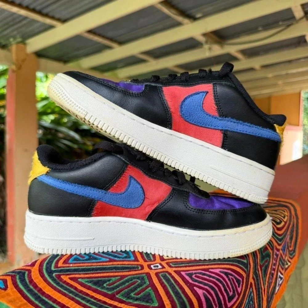 Nike Air Force 1 LV8 Embedded Sneakers Youth Size 6Y Black Multi DN4178-001